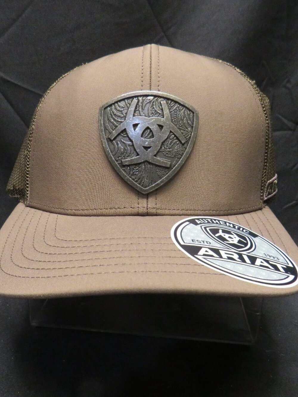 Ariat Metal Shield Cap Snapback Brown New With Tag A300085602
